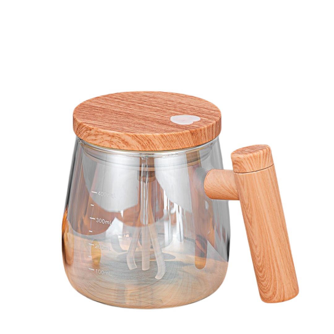 Dual-Purpose Wooden Mixing Cup