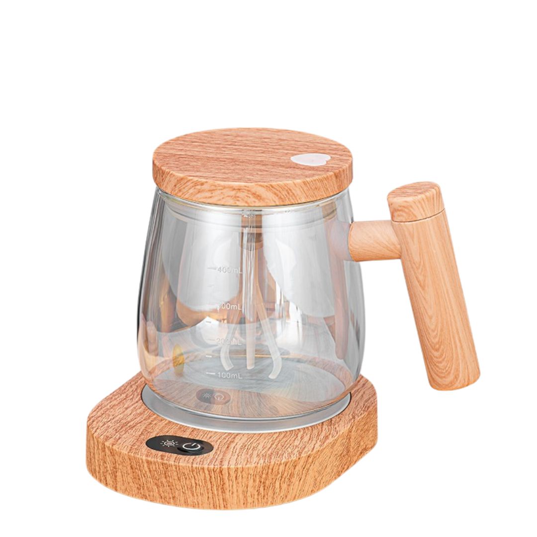 Dual-Purpose Wooden Mixing Cup