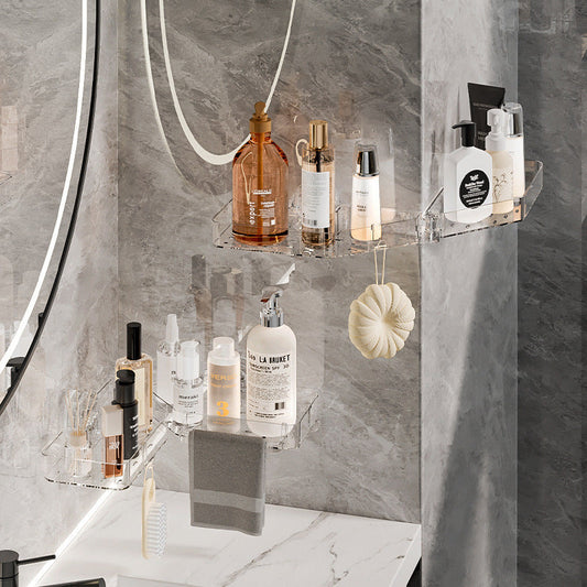 Collapsible Suction Cup Bathroom Shelf