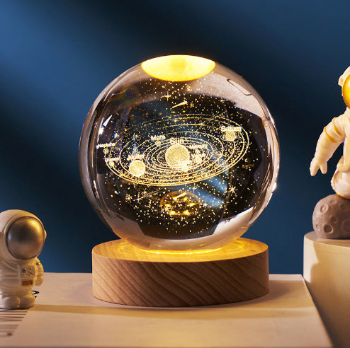 Glowing Moon Crystal Sphere