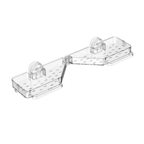 Collapsible Suction Cup Bathroom Shelf