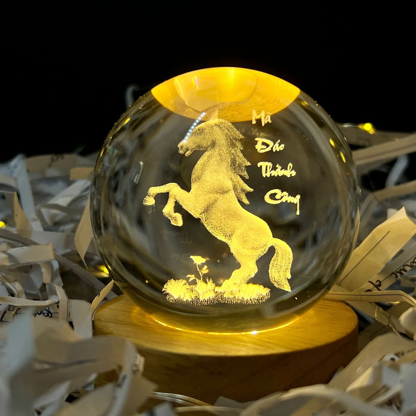 Glowing Moon Crystal Sphere