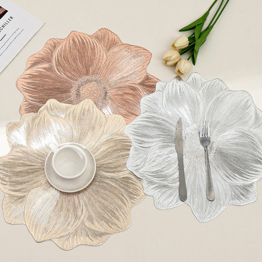 Creative Floral Table Set – Waterproof and Oil-Resistant