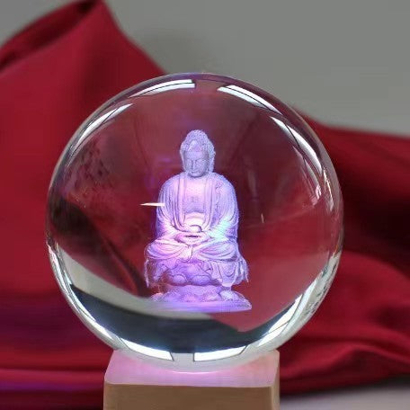 Glowing Moon Crystal Sphere