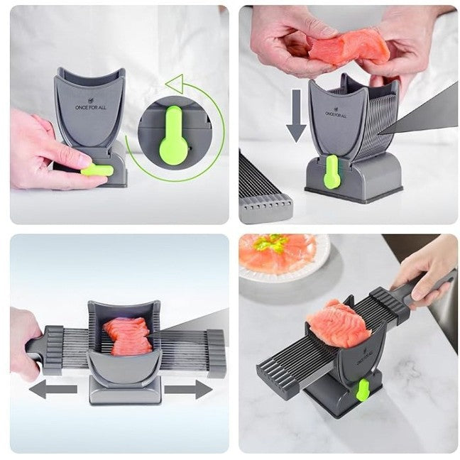 Efficient Multi-Blade Meat Slicer
