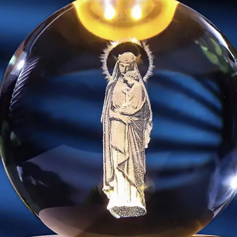 Glowing Moon Crystal Sphere