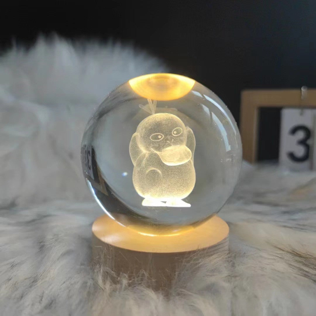 Glowing Moon Crystal Sphere