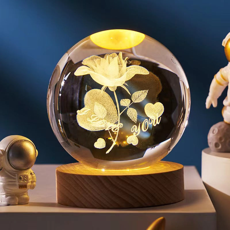 Glowing Moon Crystal Sphere