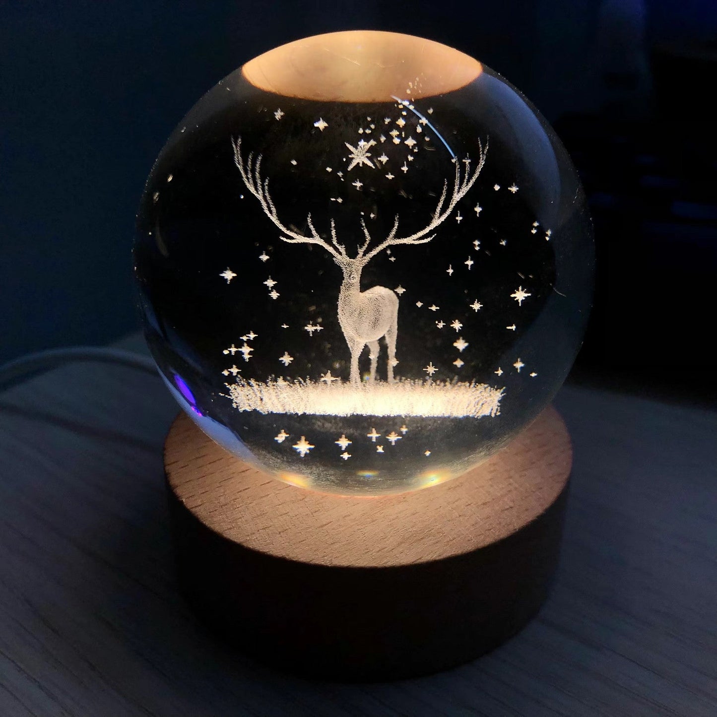 Glowing Moon Crystal Sphere