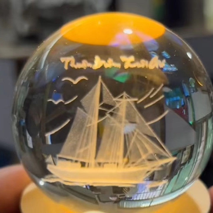 Glowing Moon Crystal Sphere