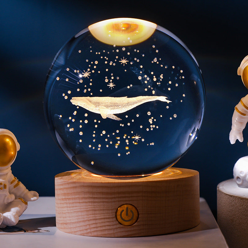 Glowing Moon Crystal Sphere