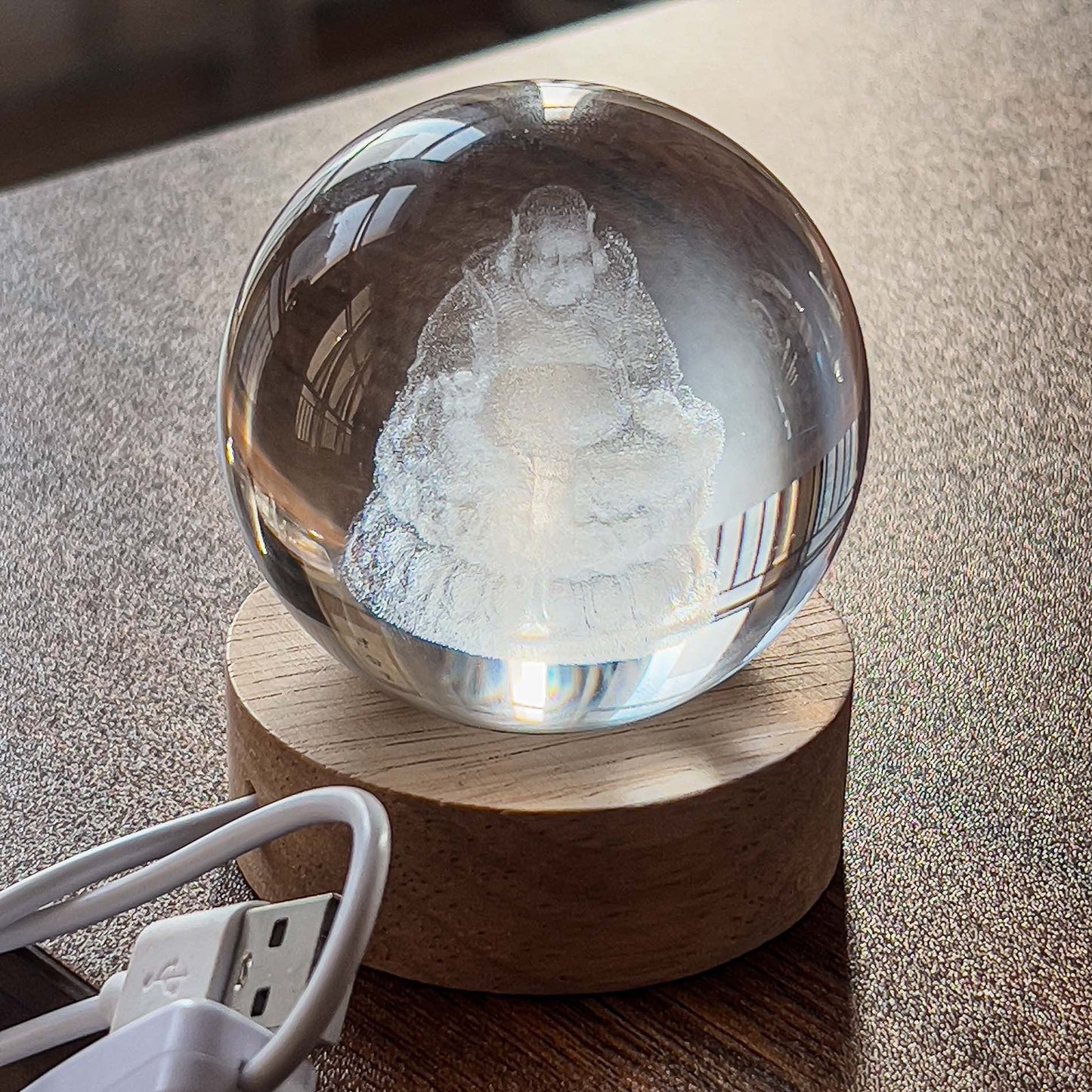 Glowing Moon Crystal Sphere
