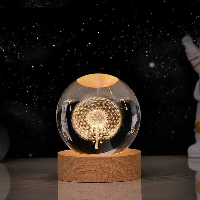 Glowing Moon Crystal Sphere