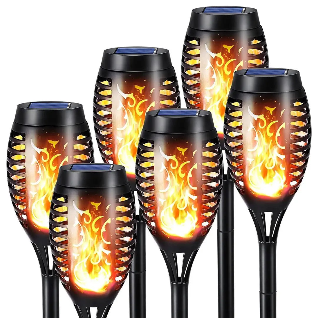 Solar Flickering Flame LED Torches – Outdoor Garden Lights