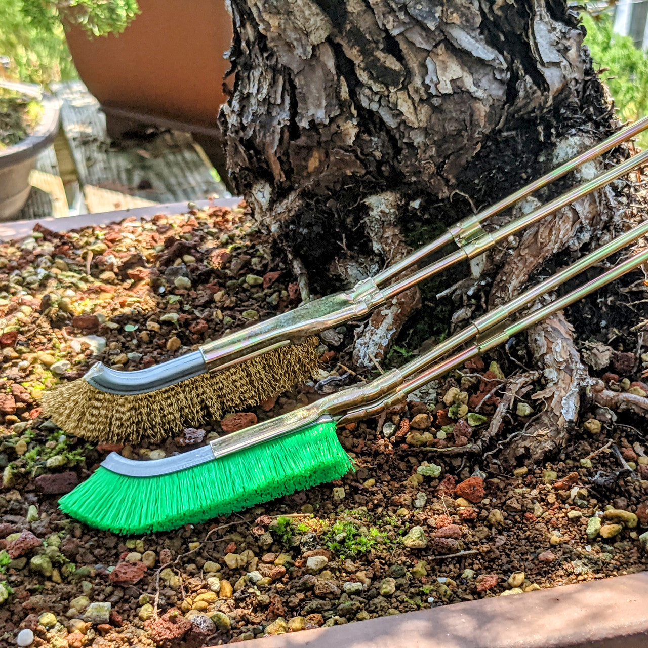 Bonsai Trunk Cleaning Nylon Brush - Garden Care Tool for Detailed Maintenance