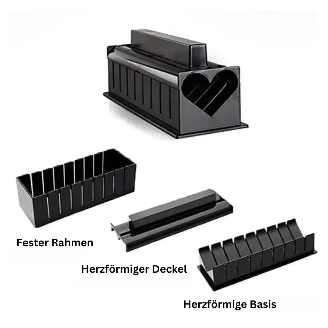 Sushi Rolling and Cutting Set - Practical Sushi Kit with Stencils and Accessories