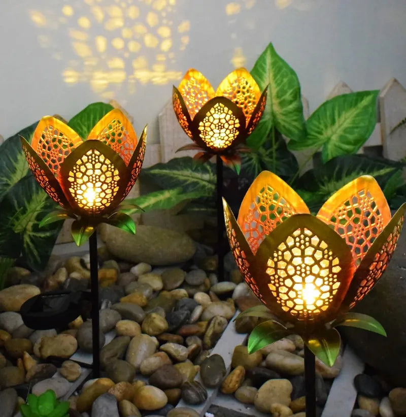 Solar LED Lotus Flower Garden Light – Decorative Outdoor Lighting for Yard and Patio
