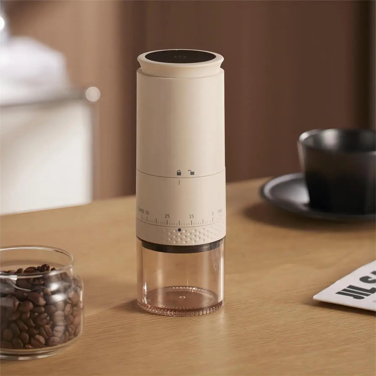 Portable Electric Coffee Grinder with Adjustable Grind Settings