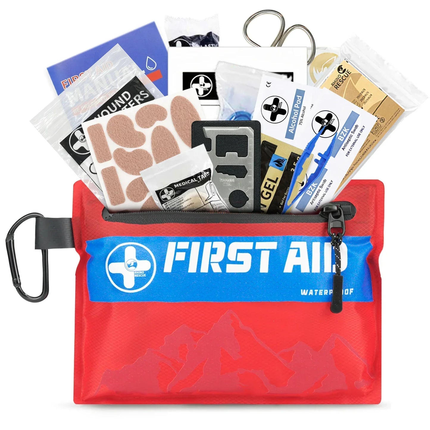 Compact Waterproof First Aid Kit for Travel and Outdoor Adventures - Emergency Kit for Hiking and Camping