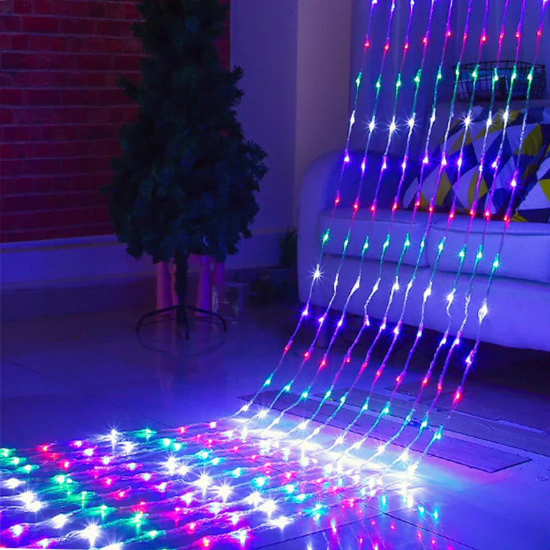 Led Light Curtain with Colour Change - Decorative Fairy Lights for Windows , Walls and Parties