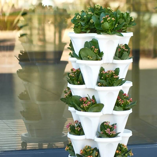 Stackable Plant Pots with Castors – Vertical Garden System
