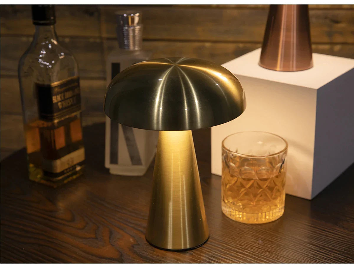 Modern Metal Mushroom Lamp