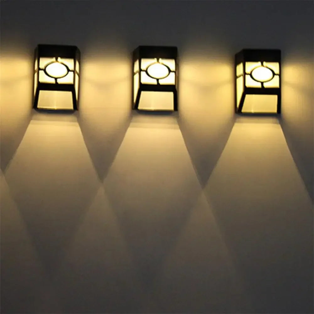 Modern LED Solar Wall Light - Stylish Outdoor Lighting for Garden and Terrace