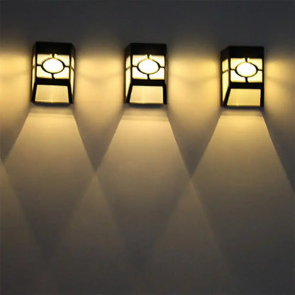 Modern LED Solar Wall Light - Stylish Outdoor Lighting for Garden and Terrace