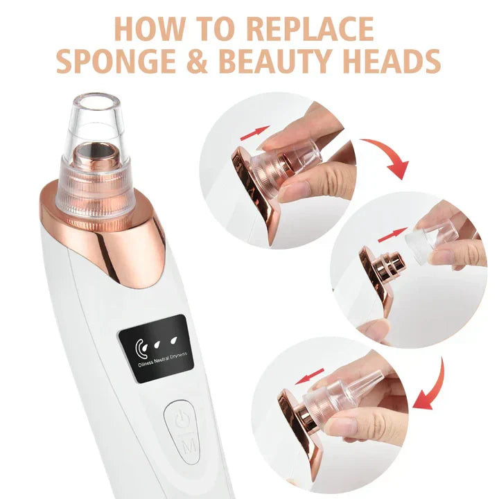 Rechargeable Blackhead Remover & Facial Cleansing Device