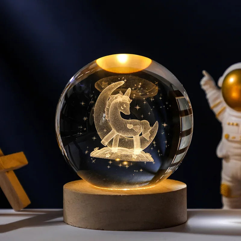 Glowing Moon Crystal Sphere