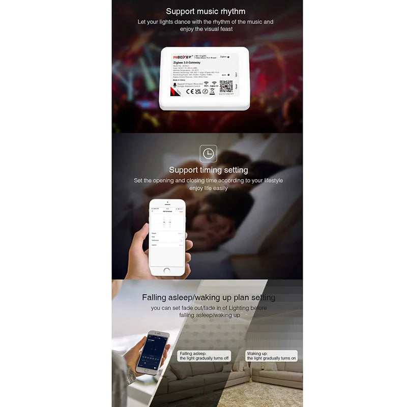 Zigbee 3.0 PIR Motion Sensor with LED Night Lights