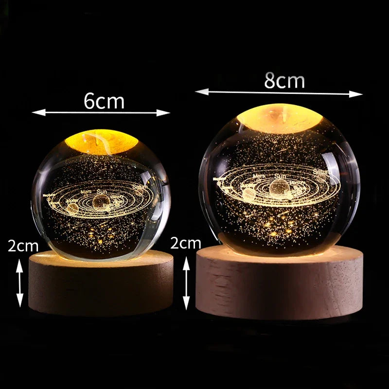 Glowing Moon Crystal Sphere