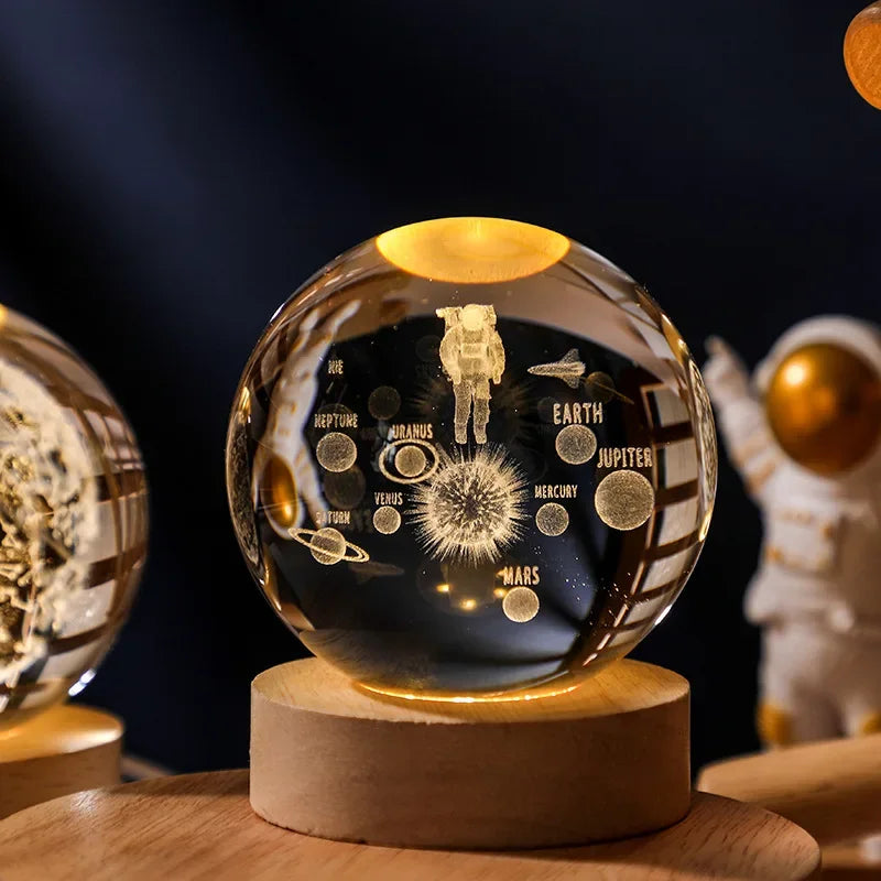 Glowing Moon Crystal Sphere