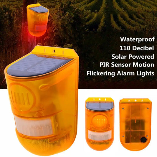 Solar-Powered Animal Repellent with Alarm - Effective Outdoor Animal Control