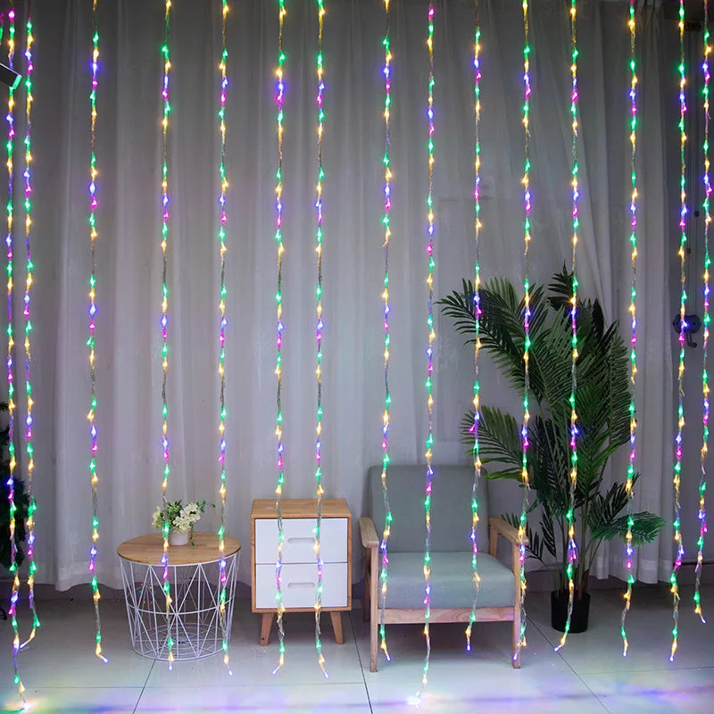 Led Light Curtain with Colour Change - Decorative Fairy Lights for Windows , Walls and Parties