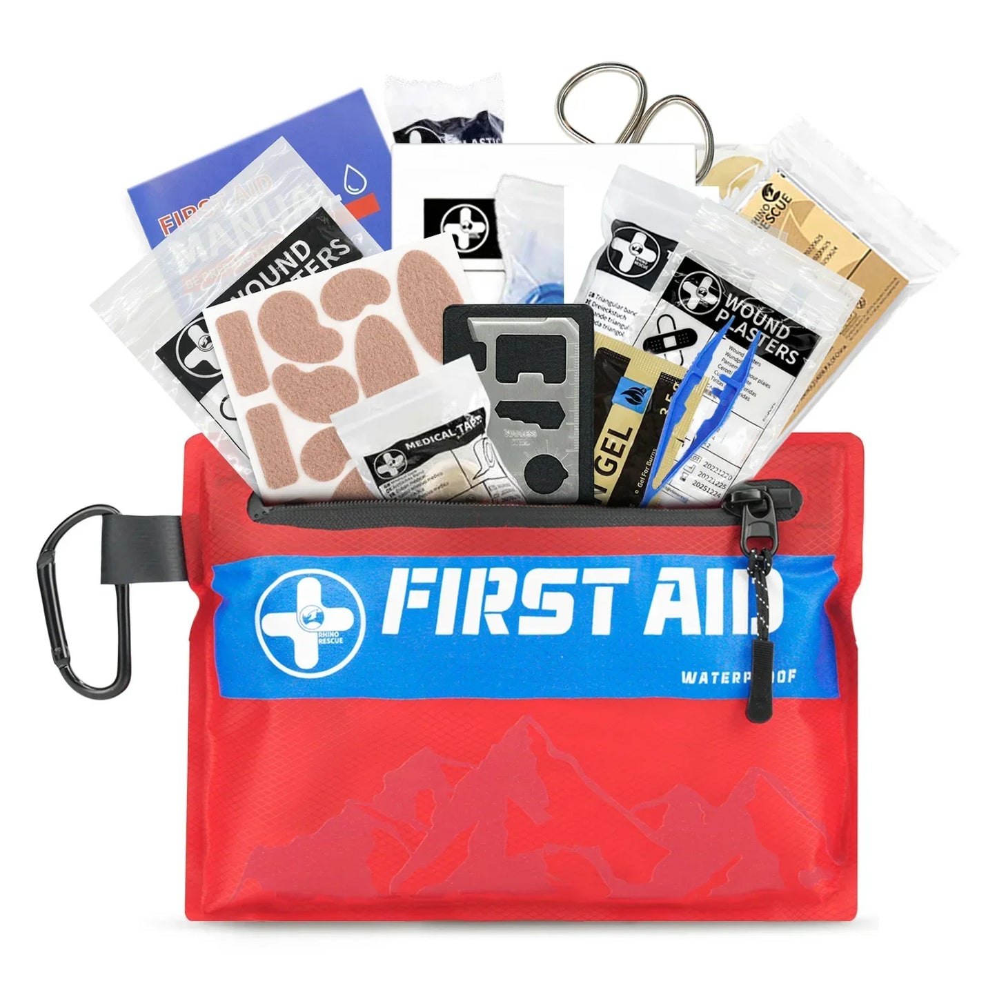 Compact Waterproof First Aid Kit for Travel and Outdoor Adventures - Emergency Kit for Hiking and Camping