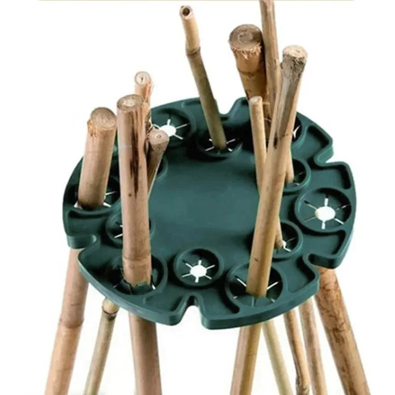 Bamboo Plant Support Ring - Sturdy Climbing Support for Tomatoes and Vining Plants