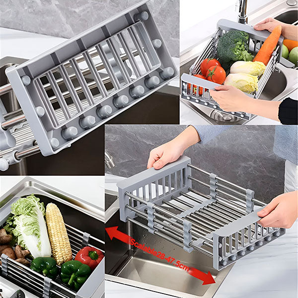Expandable Over-the-Sink Dish Drying Rack