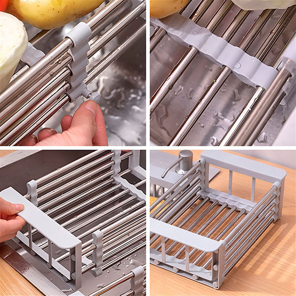 Expandable Over-the-Sink Dish Drying Rack