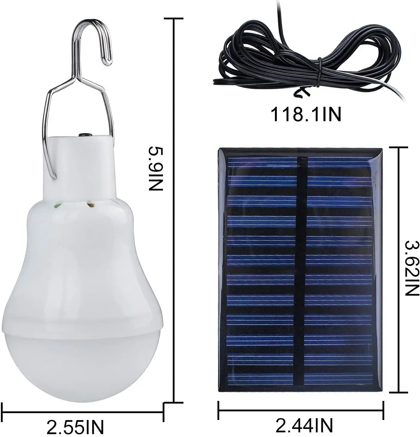 Solar LED Light with Panel – Energy-Efficient Lamp for Indoor and Outdoor Use