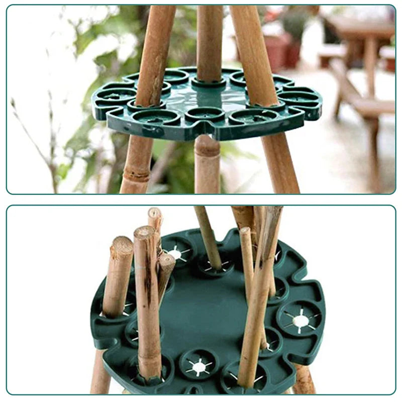 Bamboo Plant Support Ring - Sturdy Climbing Support for Tomatoes and Vining Plants
