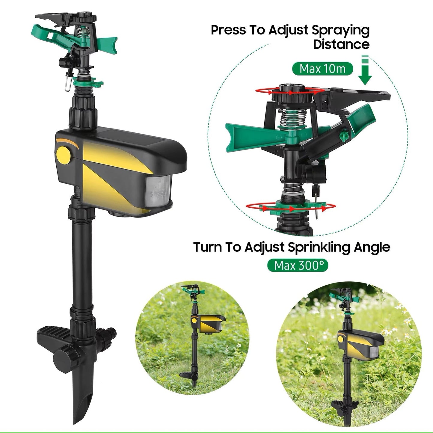 Adjustable Garden Irrigation Sprinkler – Portable Watering System with Stand
