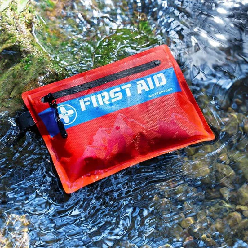 Compact Waterproof First Aid Kit for Travel and Outdoor Adventures - Emergency Kit for Hiking and Camping