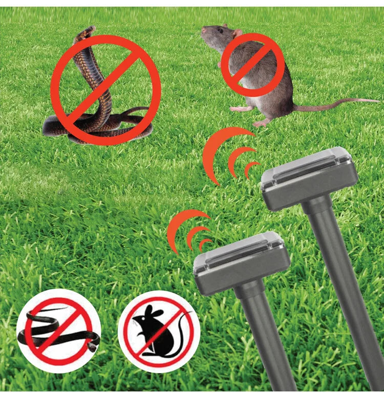 Solar-Powered Ultrasonic Pest Repeller – Effective Snake & Rodent Deterrent for Gardens