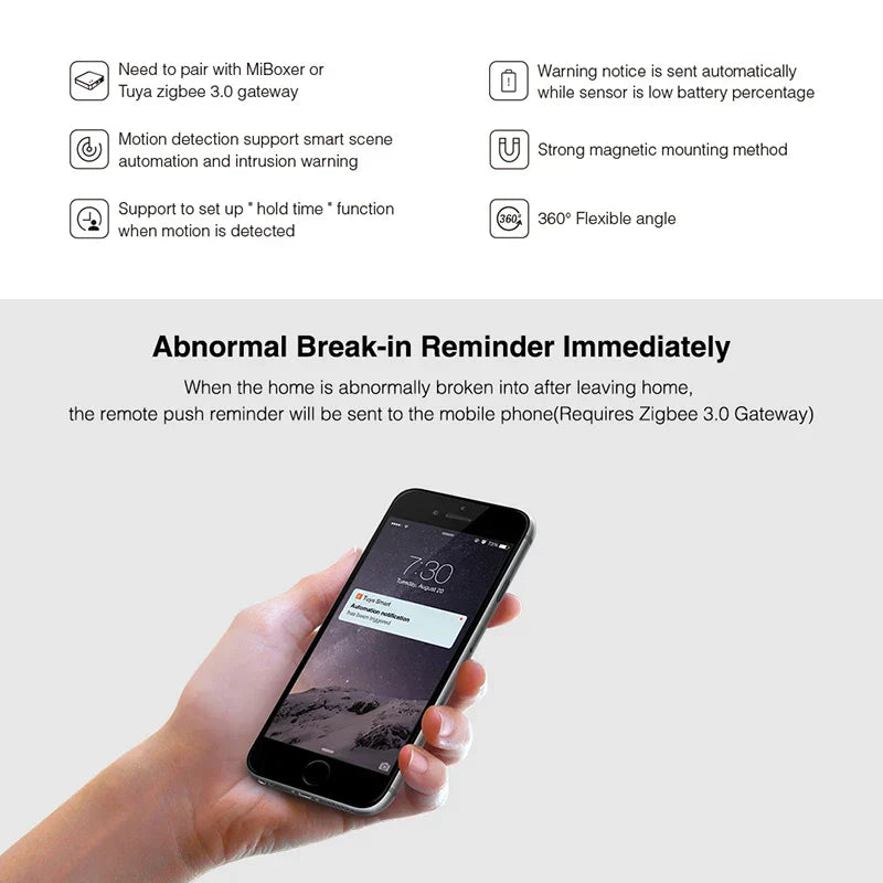 Zigbee 3.0 PIR Motion Sensor with LED Night Lights