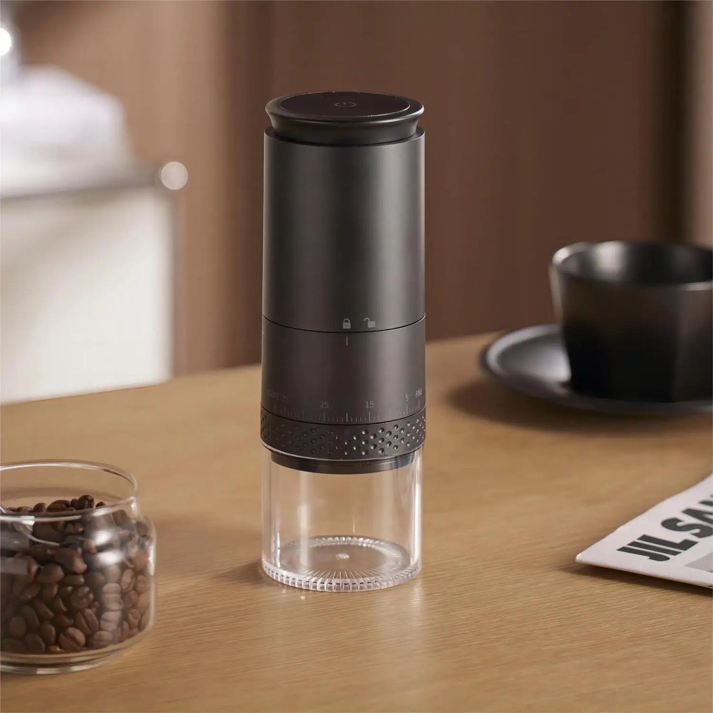 Portable Electric Coffee Grinder with Adjustable Grind Settings