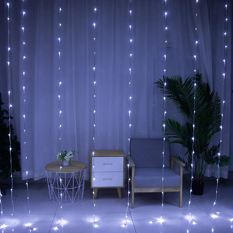 Led Light Curtain with Colour Change - Decorative Fairy Lights for Windows , Walls and Parties