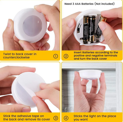 Wireless RGB LED Puck Lights