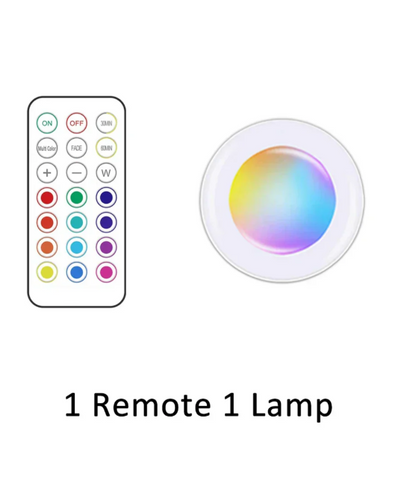 Wireless RGB LED Puck Lights