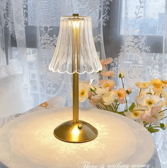 Elegant Wireless Crystal Lamp | Touch Control & Dimmable Light